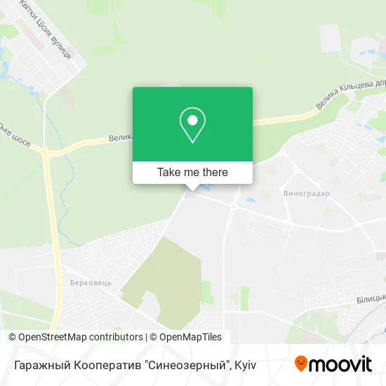 Карта Гаражный Кооператив "Синеозерный"