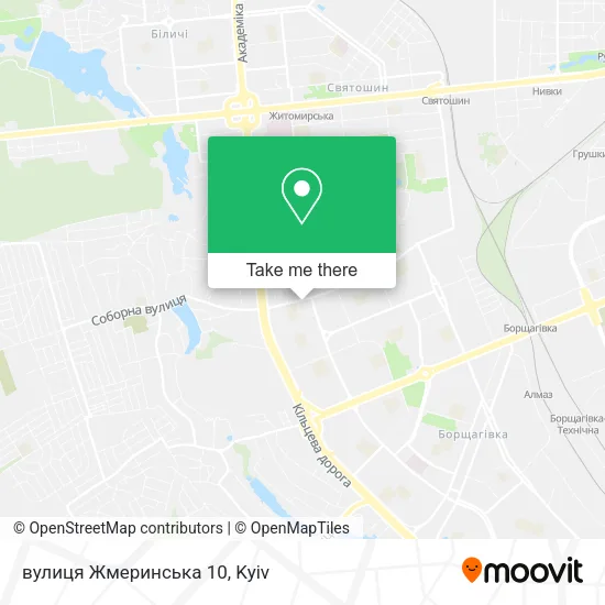 Карта вулиця Жмеринська 10