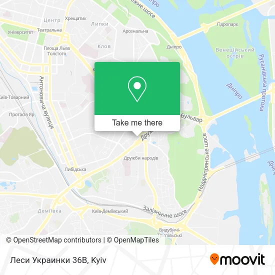 Карта Леси Украинки 36В