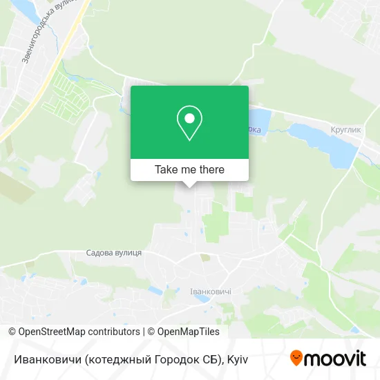 Карта Иванковичи (котеджный Городок СБ)