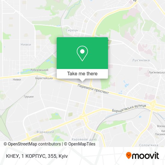 Карта КНЕУ, 1 КОРПУС, 355