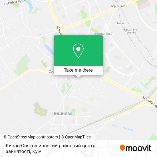 Карта Києво-Святошинський районний центр зайнятості