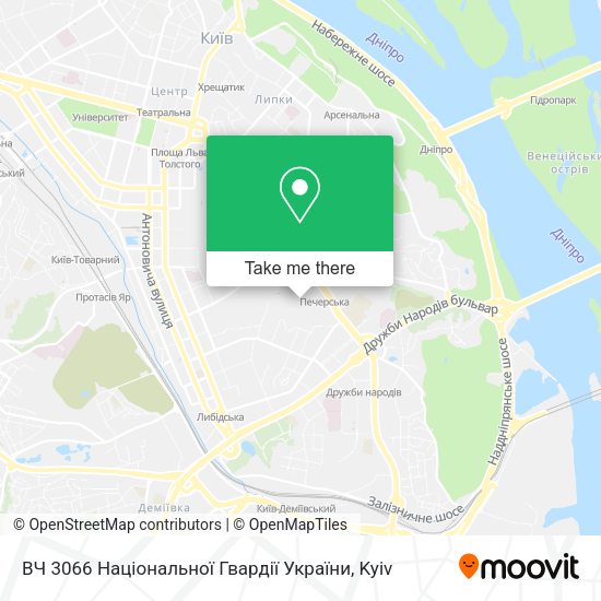 Карта ВЧ 3066 Національної Гвардії України