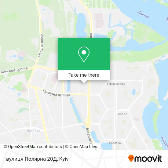 Карта вулиця Полярна 20Д