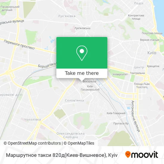 Маршрутное такси 820д(Киев-Вишневое) map