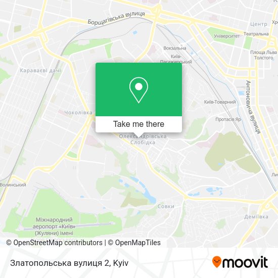 Карта Златопольська вулиця 2