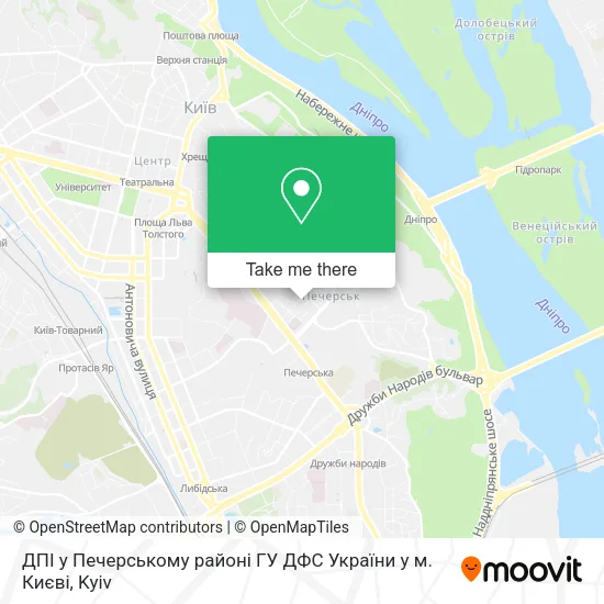 Карта ДПІ у Печерському районі ГУ ДФС України у м. Києві