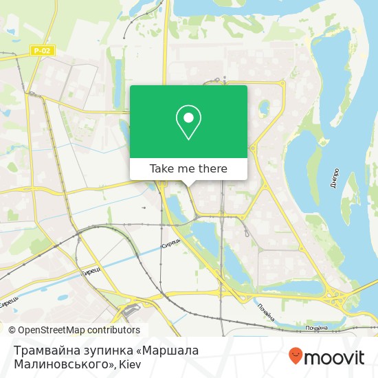 Трамвайна зупинка «Маршала Малиновського» map