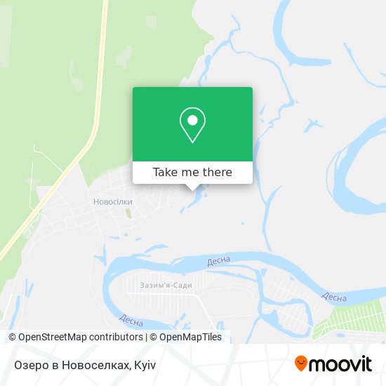 Карта Озеро в Новоселках