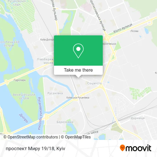 Карта проспект Миру 19/18