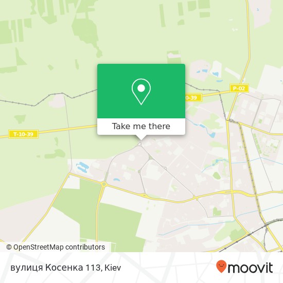 Карта вулиця Косенка 113