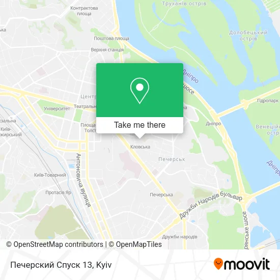 Карта Печерский Спуск 13