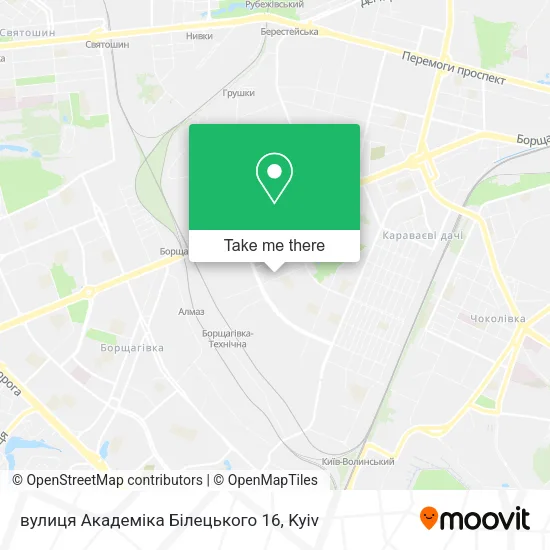 вулиця Академіка Білецького 16 map