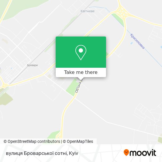 вулиця Броварської сотні map