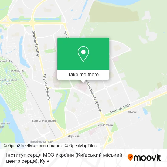 Інститут серця МОЗ України (Київський міський центр серця) map