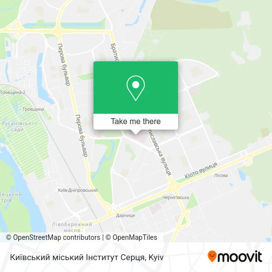 Карта Київський міський Інститут Серця