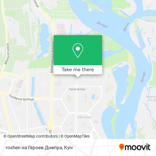 roshen на Героев Днепра map