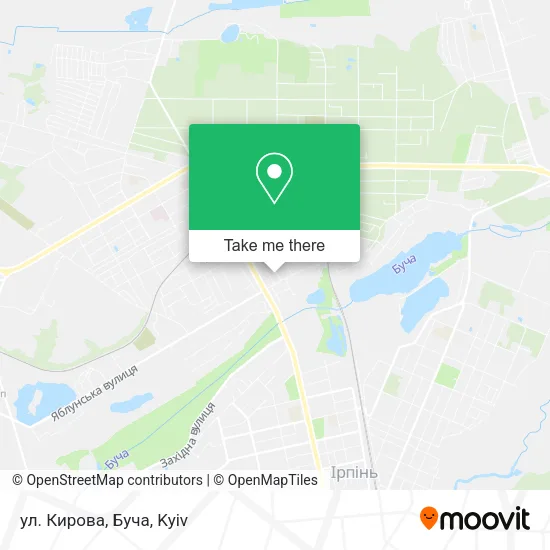 Карта ул. Кирова, Буча