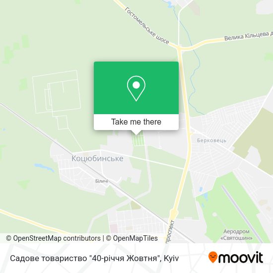 Карта Садове товариство "40-річчя Жовтня"