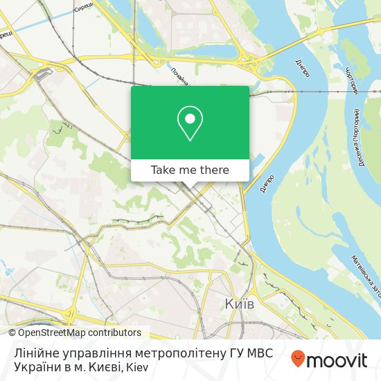 Лінійне управління метрополітену ГУ МВС України в м. Києві map