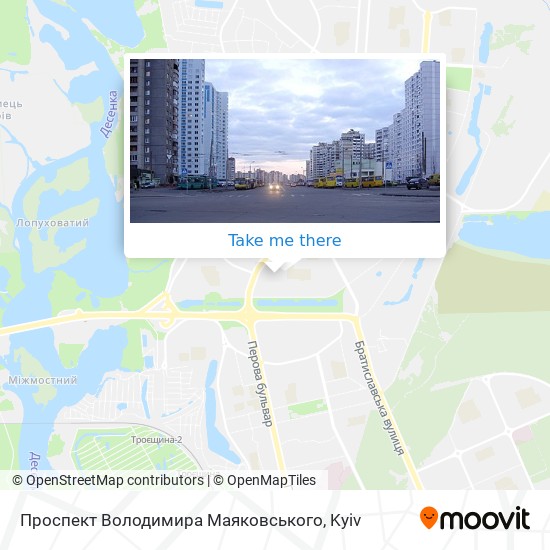 Проспект Володимира Маяковського map