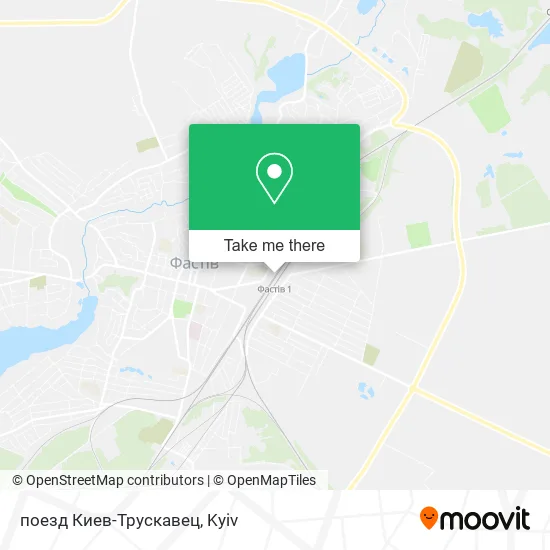 Карта поезд Киев-Трускавец