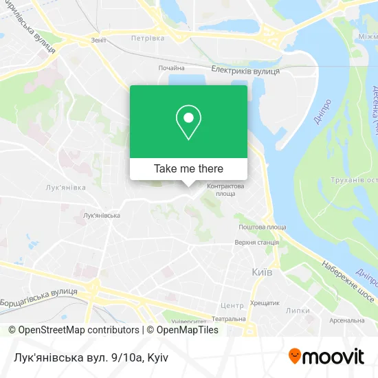 Карта Лук'янівська вул. 9/10а