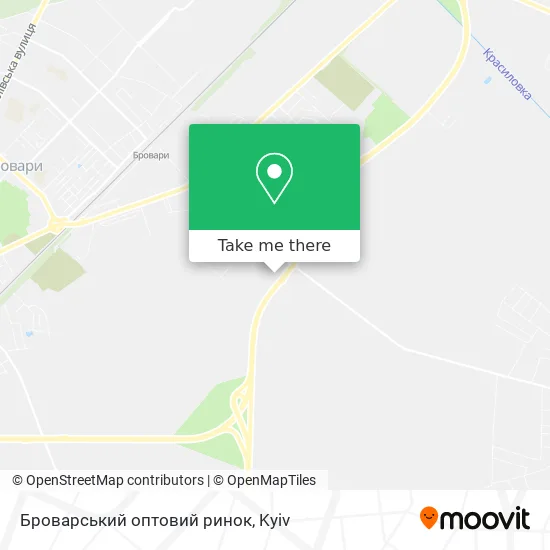 Броварський оптовий ринок map