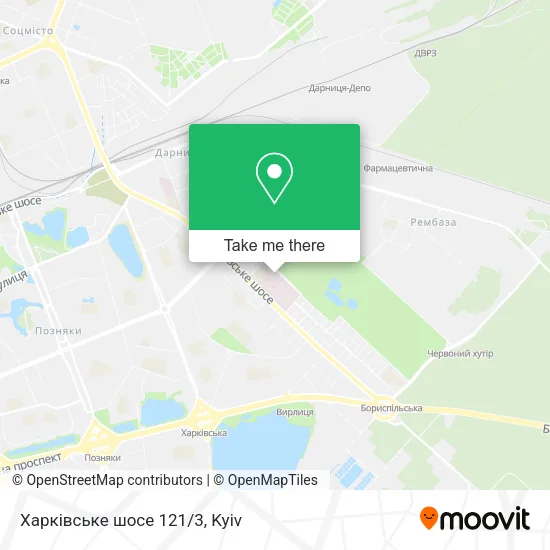 Карта Харківське шосе 121/3