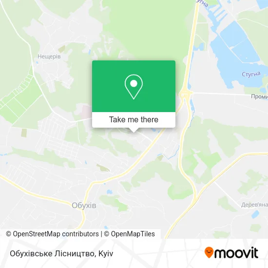 Карта Обухівське Лісництво