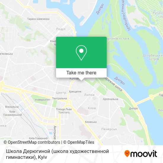 Карта Школа Дерюгиной (школа художественной гимнастики)
