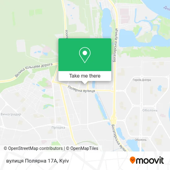 Карта вулиця Полярна 17А