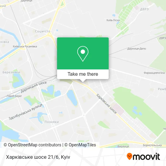 Карта Харківське шосе 21/6