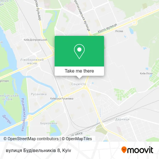Карта вулиця Будівельників 8