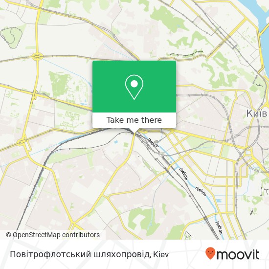 Повітрофлотський шляхопровід map