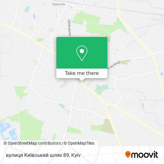 Карта вулиця Київський шлях 89
