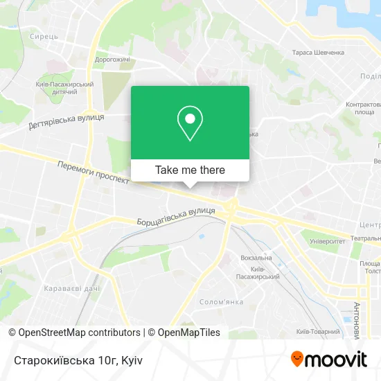 Карта Старокиївська 10г
