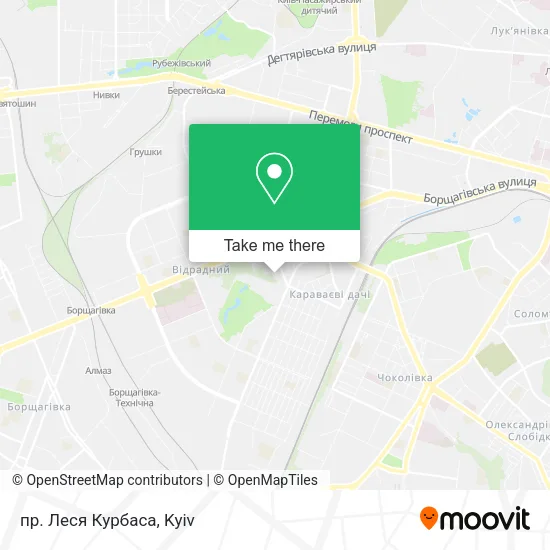 Карта пр. Леся Курбаса