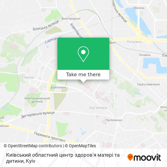 Київський областний центр здоров'я матері та дитини map