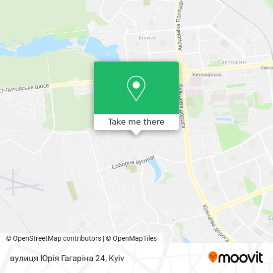 Карта вулиця Юрія Гагаріна 24