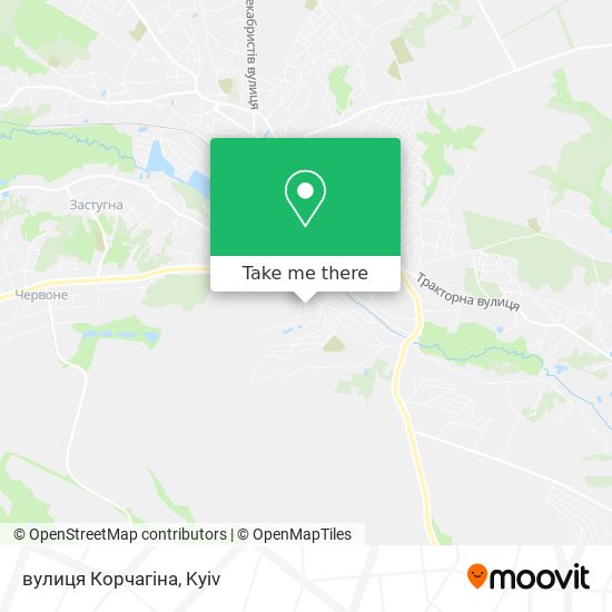 Карта вулиця Корчагіна