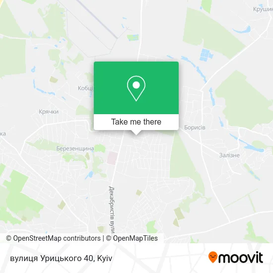 Карта вулиця Урицького 40