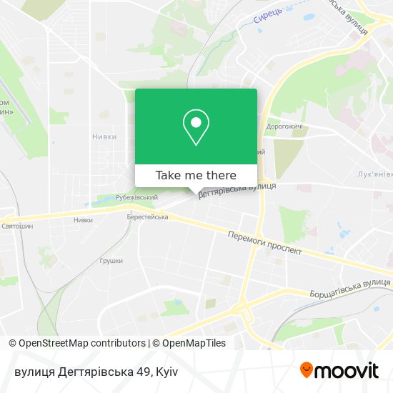 вулиця Дегтярівська 49 map