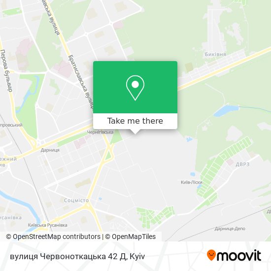 вулиця Червоноткацька 42 Д map