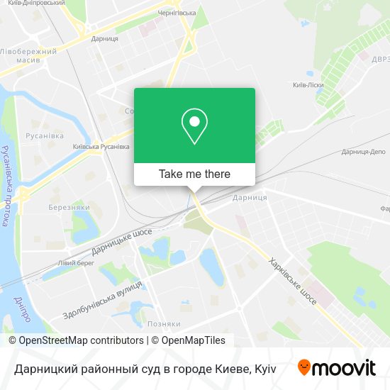 Карта Дарницкий районный суд в городе Киеве