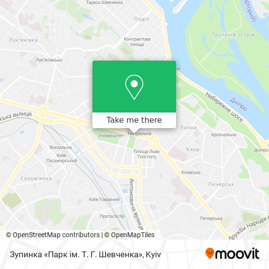 Зупинка «Парк ім. Т. Г. Шевченка» map