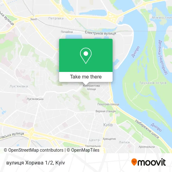 Карта вулиця Хорива 1/2