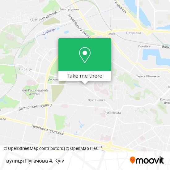 Карта вулиця Пугачова 4