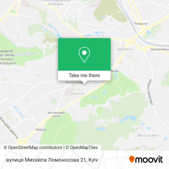 вулиця Михайла Ломоносова 21 map