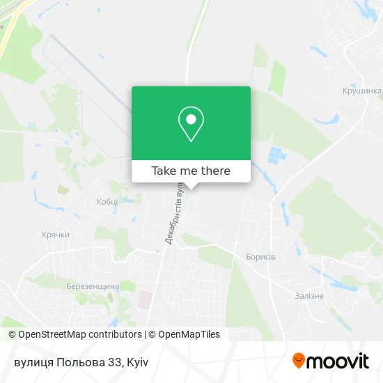 Карта вулиця Польова 33